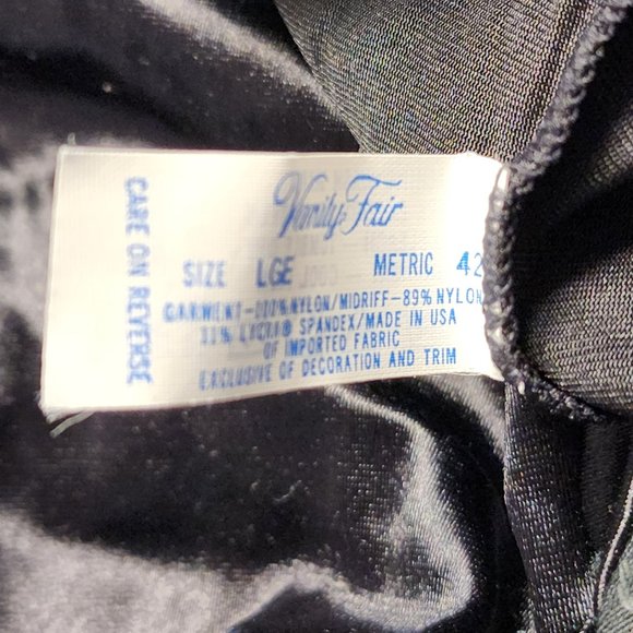 Vintage Vanity Fair Nightgown - Black - Large - Made‎ In USA - Picture 8 of 12